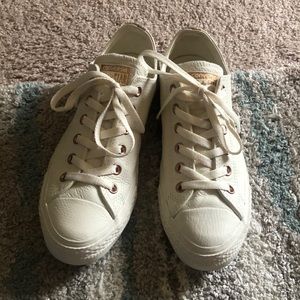 Converse White Leather Sneakers